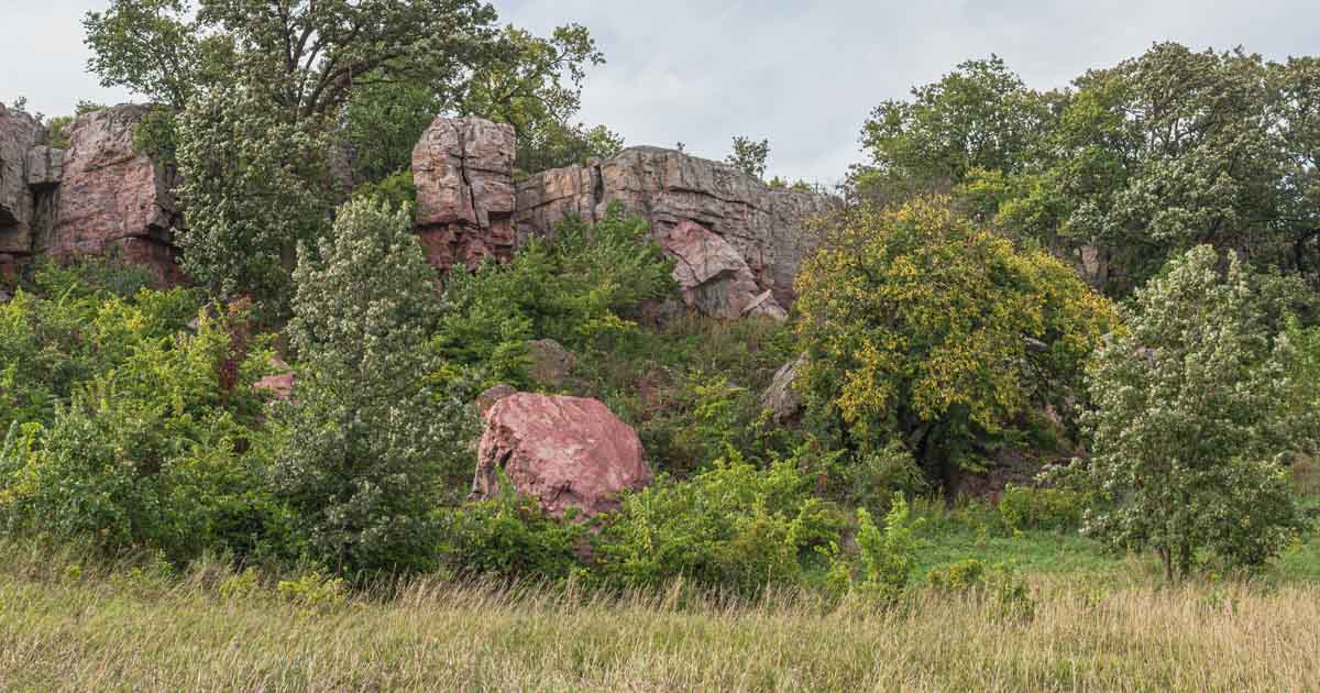 photo of cliffs at Blue Mounds State Park in western Minnesota © Cindy Carlsson at ExplorationVacation 