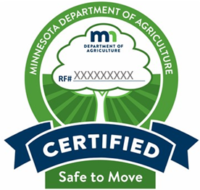 Minnesota Department of Agriculture label for Certified Safe to Move firewood