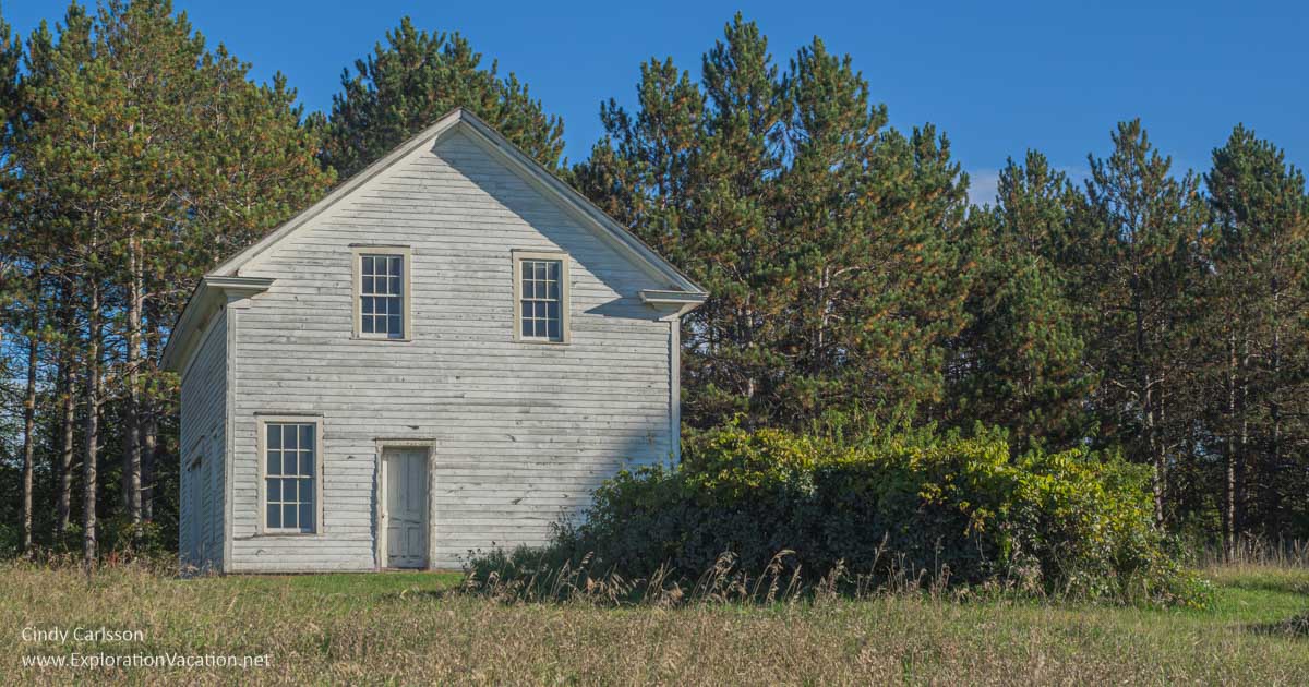 photo of the only building remaining from the city of Crow Wing, now part of Crow Wing State Park in Central Minnesota © Cindy Carlsson at ExplorationVacation.net