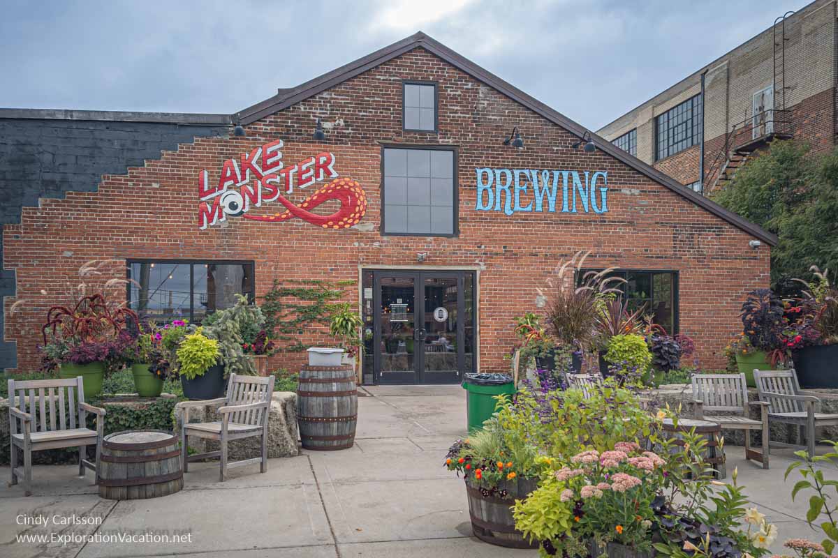 Photo of the Lake Monster Brewery and its courtyard in St Paul’s Chroma creative zone © Cindy Carlsson at ExplorationVacation.net