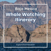 Link to photos and stories on a Whale Watching Itinerary in Baja Mexico on ExplorationVacation.net