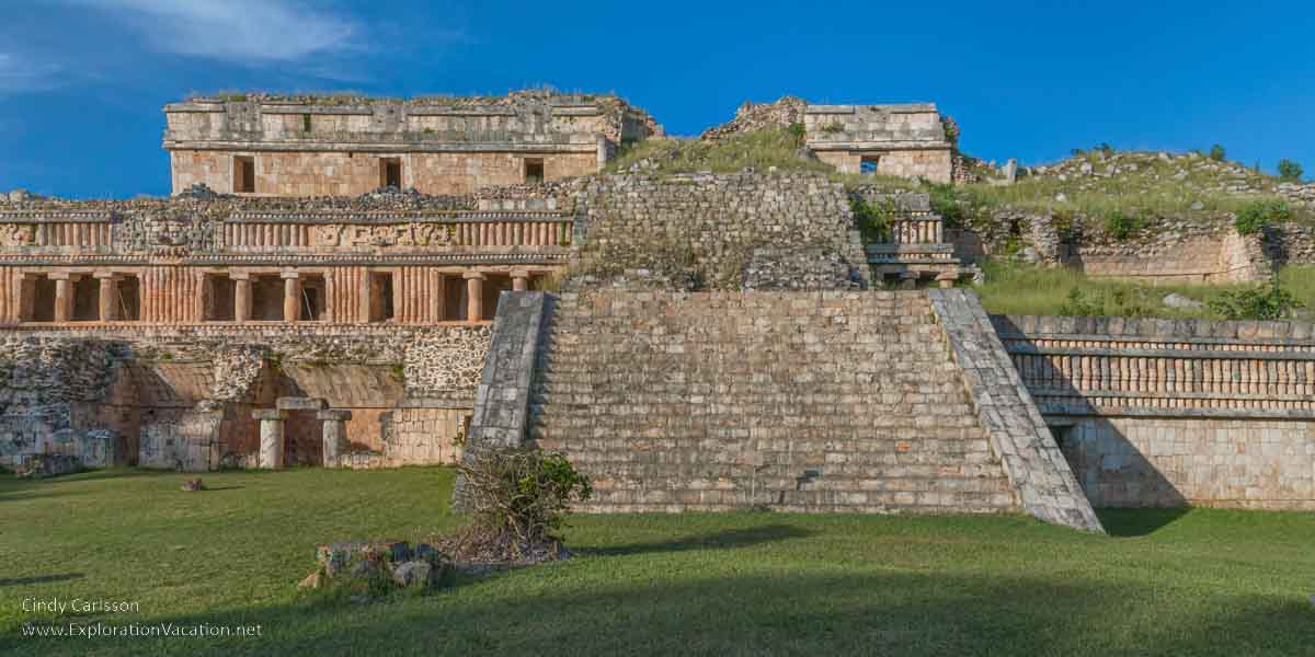 photo of the palace at Sayil, part of the Pre-Hispanic Town of Uxmal World Heritage Site &copy; Cindy Carlsson at ExplorationVacation.net