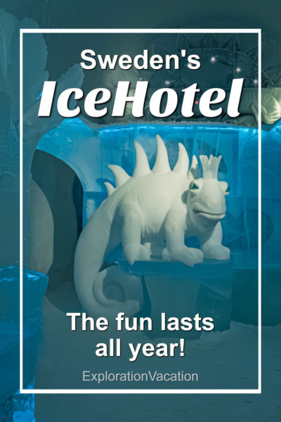 Link to a story and photos on visiting Sweden's seasonal and year-round Icehotels on ExplorationVacation.net.