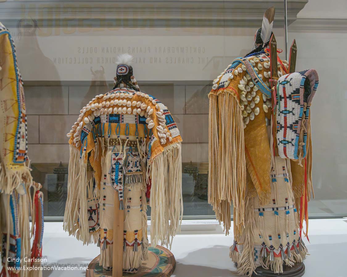 Photo of plains Indian dolls at the Heard Museum in Phoenix Arizona &copy; Cindy Carlsson at ExplorationVacation.net