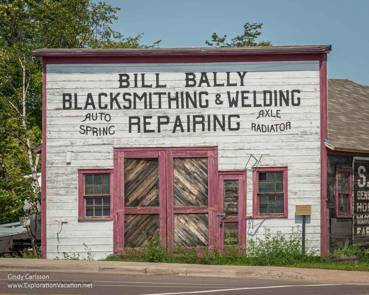 The front of the Bally blacksmith shop.