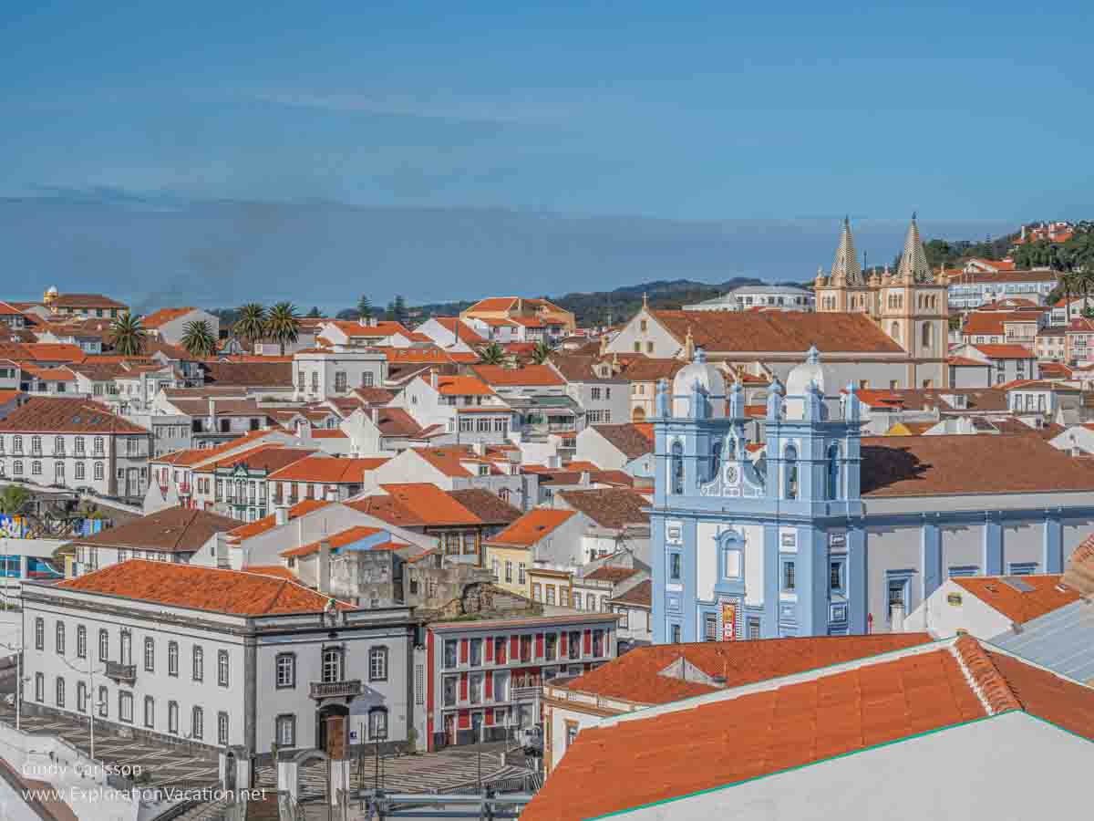 photo of historic colonial era buildings in Angra do Heroismo on Terceira Island in the Portuguese Azores &copy; Cindy Carlsson at ExplorationVacation