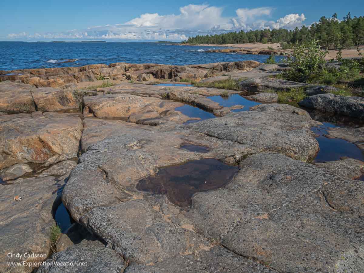 Photo of the shoreline in Jakobstad (Pietarsaari), Finland, in winter. (Photo &copy; Cindy Carlsson at ExplorationVacation.net)