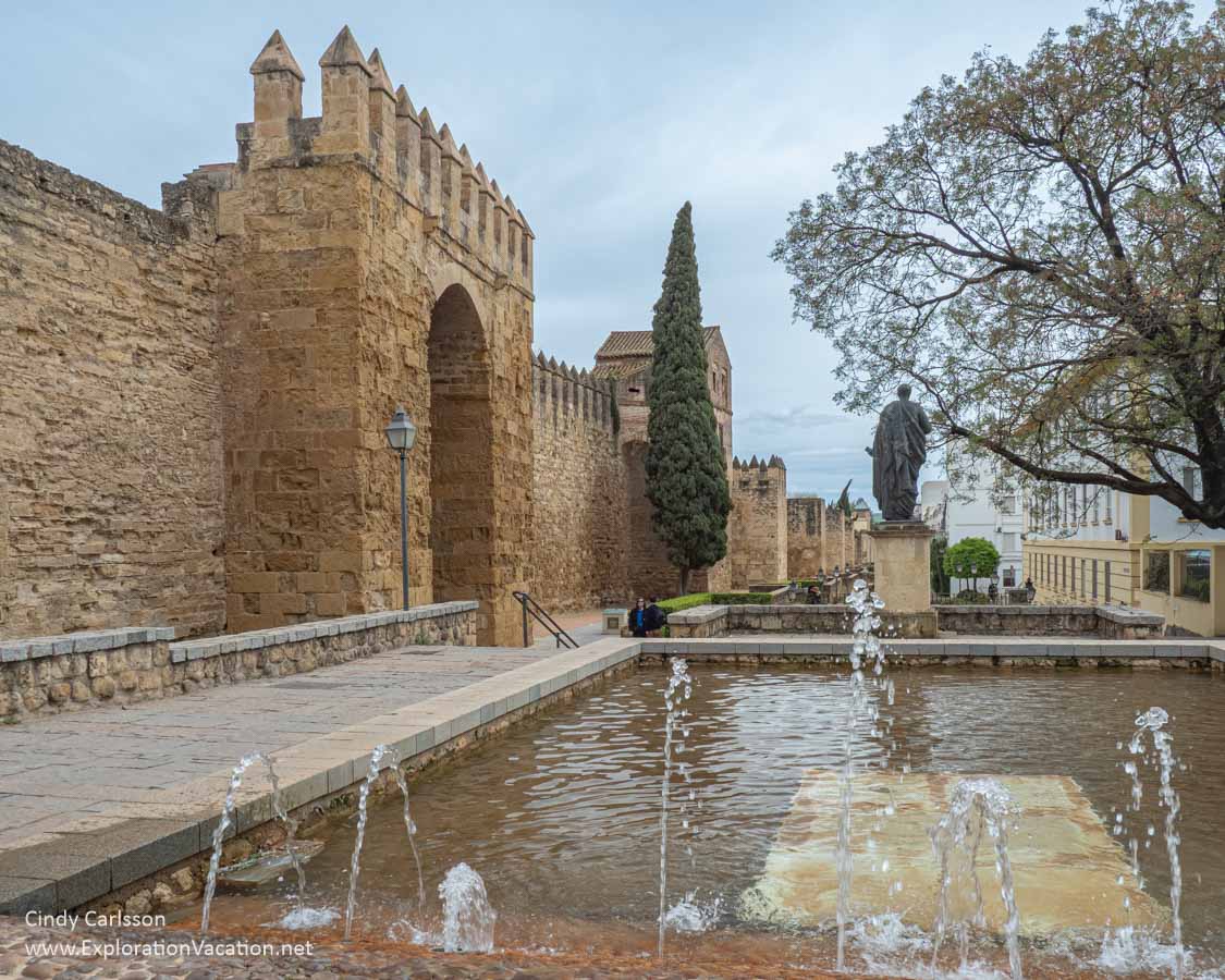 Photo of the old city wall behind the Amistad Hotel in Cordoba, Spain. (Photo © Cindy Carlsson on ExplorationVacation.net)
