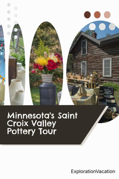 Photos of pottery for sale outdoors.