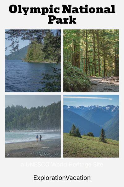 Scenes of mountains, forests, beaches and more atthe Olympic National Park UNESCO World Heritage Site in Washington state.