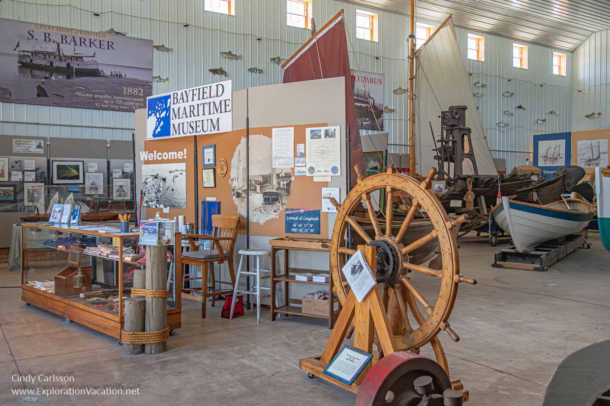 Exhibits inside the Bayfield Maritime Museum.