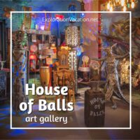 Link to photos and story about the House of Balls art gallery in Minneapolis, Minnesota, on ExplorationVacation.net.